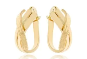 złote kolczyki grawerowane